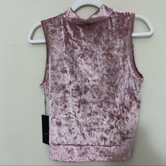 ZOBHA Sadie velvet mock neck twist tank LARGE - Picture 3 of 4